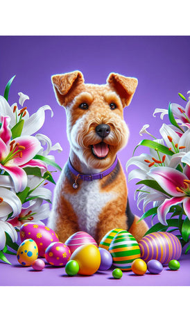 Lakeland Terrier -  Best of Breed DCR Easter Holiday    Outdoor House and Garden Flag