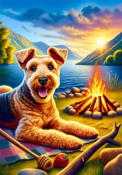 Lakeland Terrier -  Best of Breed DCR Summer Camping   Outdoor House and Garden Flag