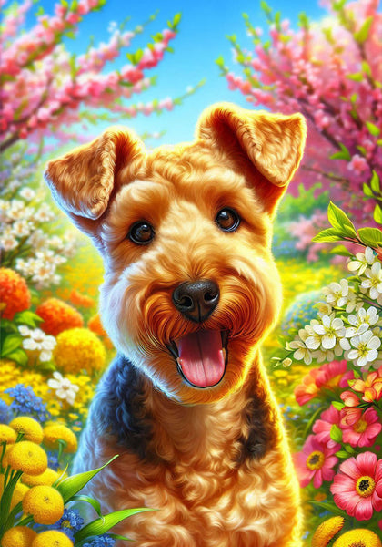 Lakeland Terrier -  Best of Breed DCR Spring II    Outdoor House and Garden Flag
