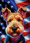 Lakeland Terrier -  Best of Breed DCR Patriotic III   Outdoor House and Garden Flag