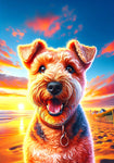Lakeland Terrier -  Best of Breed DCR Summer Sunset Outdoor House and Garden Flag