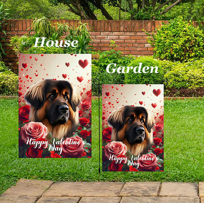 Leonberger -  Best of Breed  Valentine's Day Outdoor House and Garden Flag