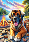 Leonberger -  Best of Breed DCR Summer Camping   Outdoor House and Garden Flag
