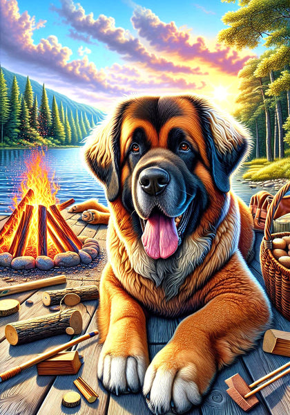 Leonberger -  Best of Breed DCR Summer Camping   Outdoor House and Garden Flag