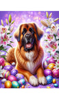 Leonberger -  Best of Breed DCR Easter Holiday    Outdoor House and Garden Flag