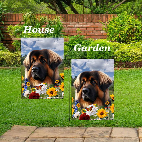 Leonberger -  Best of Breed  Summer Fields Outdoor House and Garden Flag