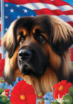 Leonberger -  Best of Breed  Patriotic I All-American Outdoor House and Garden Flag