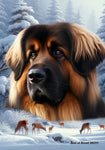 Leonberger -  Best of Breed  Winter Wonderland Outdoor House and Garden Flag