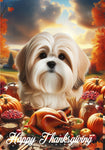 Lhasa Apso Cream/Sable - Best of Breed  Thanksgiving Outdoor House and Garden Flag