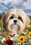 Lhasa Apso Cream/Sable - Best of Breed  Summer Fields Outdoor House and Garden Flag