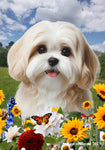 Lhasa Apso Cream - Best of Breed  Summer Fields Outdoor House and Garden Flag