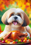 Lhasa Apso  -  Best of Breed DCR Thanksgiving Outdoor House and Garden Flag