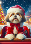 Lhasa Apso  -  Best of Breed DCR Christmas Outdoor House and Garden Flag