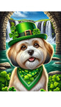 Lhasa Apso  -  Best of Breed DCR Saint Patricks Day Day Outdoor House and Garden Flag