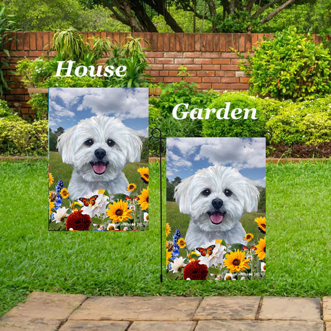 Maltese - Best of Breed  Summer Fields Outdoor House and Garden Flag