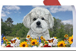 Maltipoo - Best of Breed Summer Flowers Mailbox Cover Hi-Grade Vinyl 6" x 19"