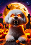 Maltipoo - Best of Breed DCR Halloween Outdoor House and Garden Flag