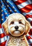 Maltipoo - Best of Breed DCR Patriotic III   Outdoor House and Garden Flag