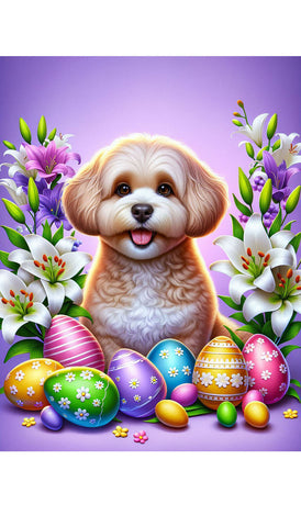 Maltipoo - Best of Breed DCR Easter Holiday    Outdoor House and Garden Flag