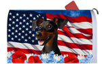 Manchester Terrier -  Best of Breed Patriotic Mailbox Cover Hi-Grade Vinyl 6" x 19"