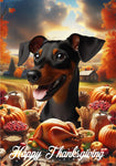 Manchester Terrier -  Best of Breed  Thanksgiving Outdoor House and Garden Flag