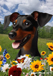 Manchester Terrier -  Best of Breed  Summer Fields Outdoor House and Garden Flag