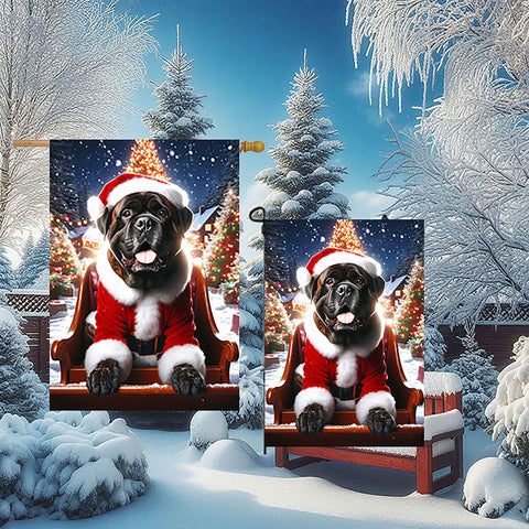 Mastiff Brindle - Best of Breed DCR Christmas Outdoor House and Garden Flag