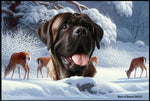 Mastiff Brindle -  Best of Breed Winter Wonderland Floor Mat Tufted Loop 18" x 27"