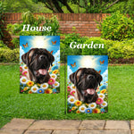 Mastiff Brindle -  Best of Breed  Summer Butterflies Outdoor House and Garden Flag