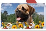 Mastiff Silver -  Best of Breed Summer Flowers Mailbox Cover Hi-Grade Vinyl 6" x 19"