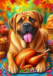 Mastiff Fawn - Best of Breed DCR Thanksgiving Outdoor House and Garden Flag