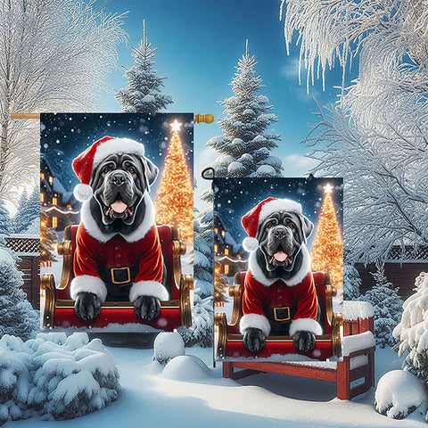 Mastiff Grey - Best of Breed DCR Christmas Outdoor House and Garden Flag