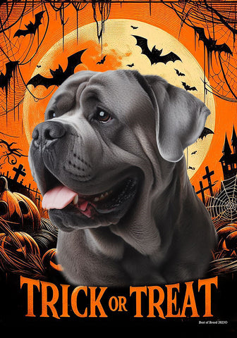 Mastiff Silver -  Best of Breed  Halloween Outdoor House and Garden Flag