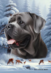 Mastiff Silver -  Best of Breed  Winter Wonderland Outdoor House and Garden Flag