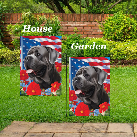 Mastiff Silver -  Best of Breed  Patriotic I All-American Outdoor House and Garden Flag