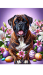 Mastiff Brindle - Best of Breed DCR Easter Holiday    Outdoor House and Garden Flag