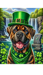 Mastiff Brindle - Best of Breed DCR Saint Patricks Day Day Outdoor House and Garden Flag