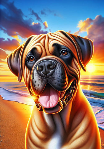 Mastiff Fawn - Best of Breed DCR Summer Sunset Outdoor House and Garden Flag