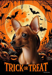 Miniature Pincsher  Red  Cropped- Best of Breed  Halloween Outdoor House and Garden Flag