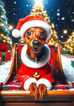 Miniature Pinscher Red Uncropped - Best of Breed DCR Christmas Outdoor House and Garden Flag