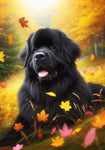 Newfoundland - Best of Breed DCR Falling Leaves Outdoor Flag