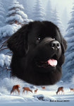 Newfoundland - Best of Breed  Winter Wonderland Outdoor House and Garden Flag