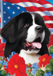 Newfoundland Landseer - Best of Breed  Patriotic I All-American Outdoor House and Garden Flag