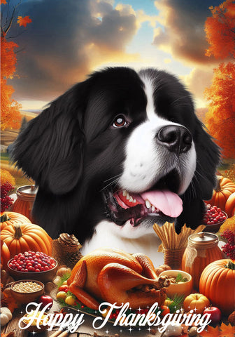 Newfoundland Landseer - Best of Breed  Thanksgiving Outdoor House and Garden Flag