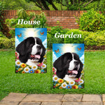 Newfoundland Landseer - Best of Breed  Summer Butterflies Outdoor House and Garden Flag