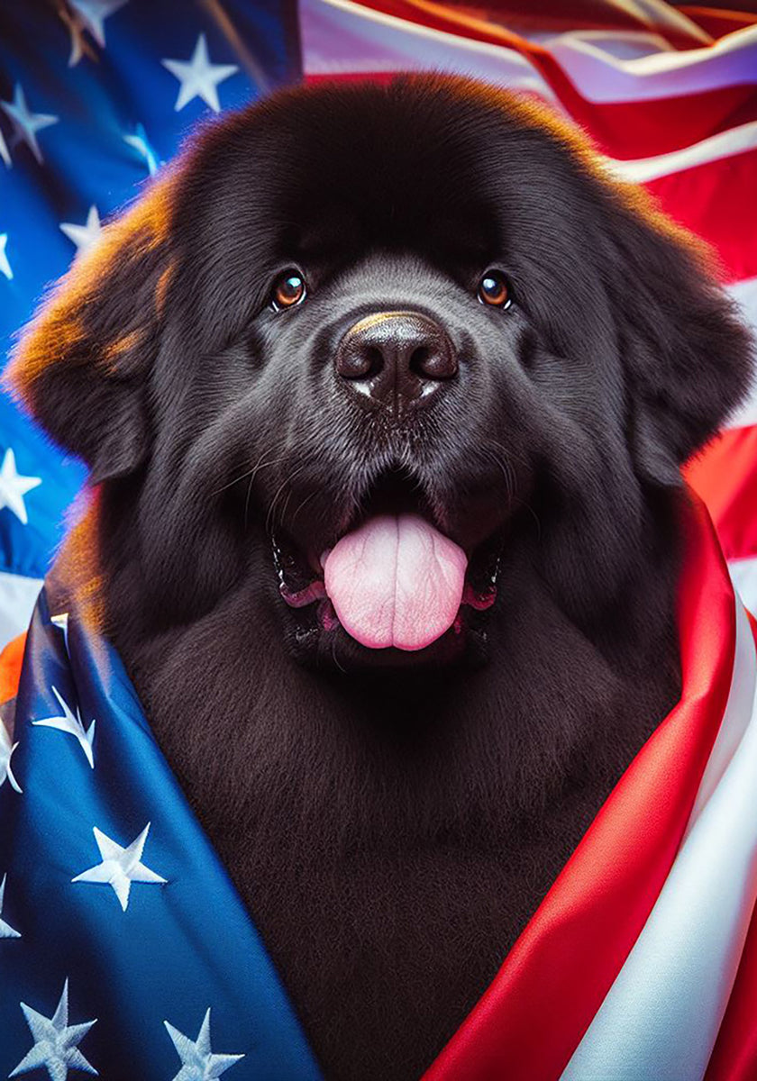 Newfoundland - Best of Breed DCR Patriotic I Outdoor Flag