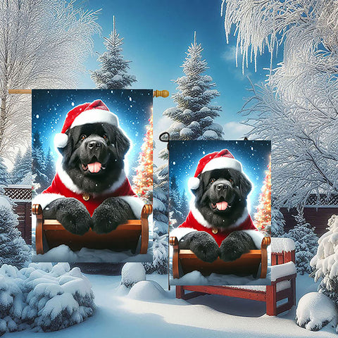 Newfoundland - Best of Breed DCR Christmas Outdoor House and Garden Flag