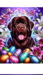 Newfoundland Chocolate - Best of Breed DCR Easter Holiday    Outdoor House and Garden Flag