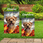 Norfolk Terrier - Best of Breed  Fall Leaves Outdoor House and Garden Flag