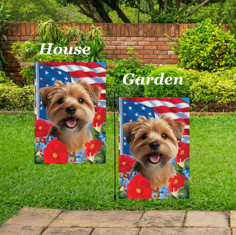 Norfolk Terrier - Best of Breed  Patriotic I All-American Outdoor House and Garden Flag